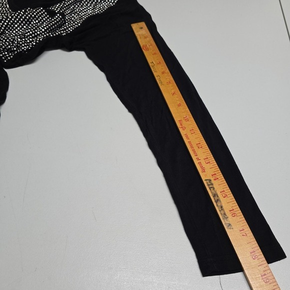 Alberto Makali Top Womens Medium Black Long Sleeve Metallic Studs Punk Gothic - Picture 9 of 12